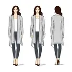 heather-grey cardigan image